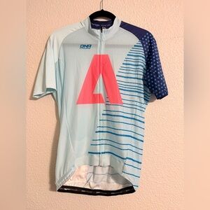 Cycling Women's Jersey - Blue and Pink